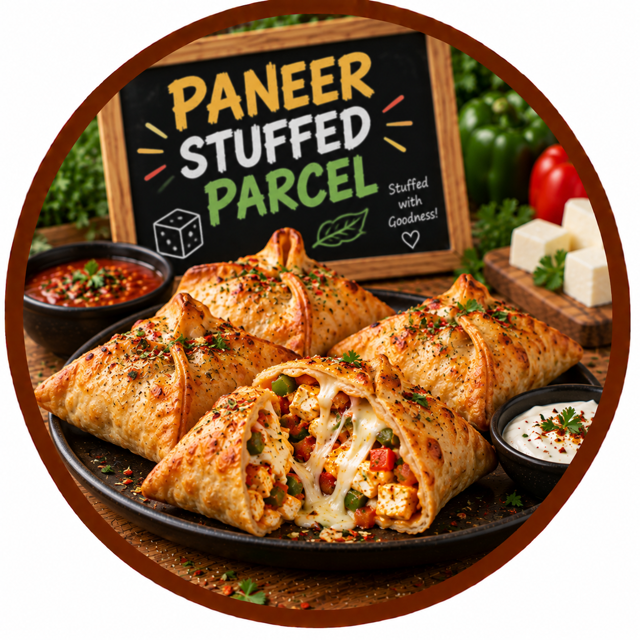 Paneer Stuffed Parcel