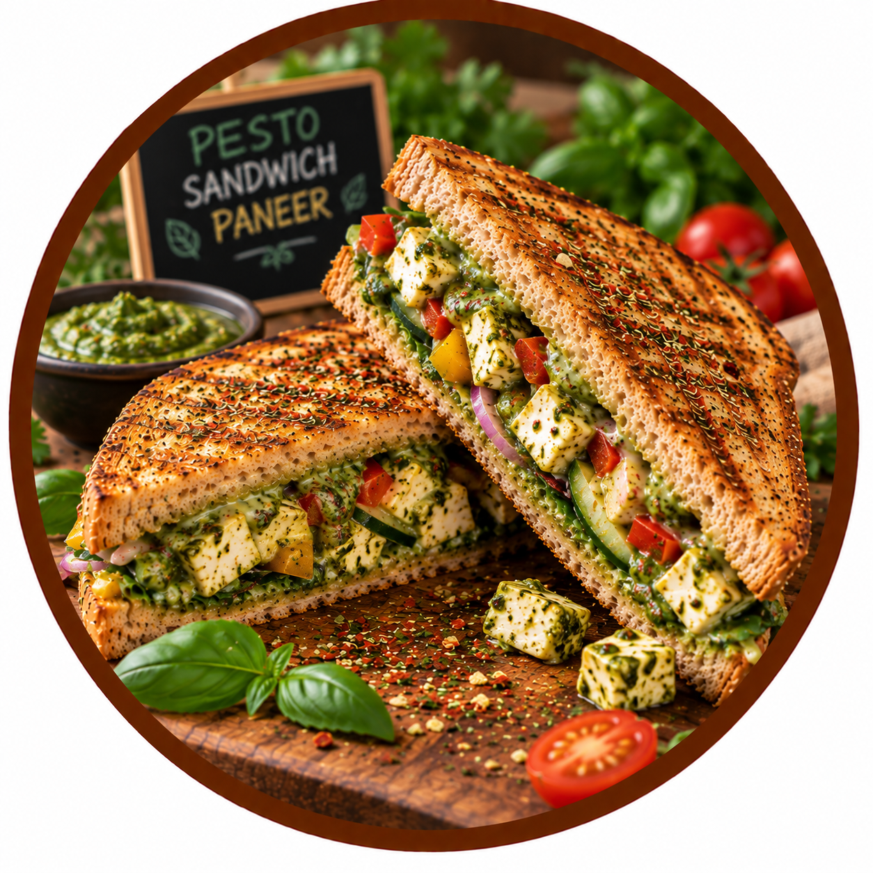 Pesto Sandwich-Paneer