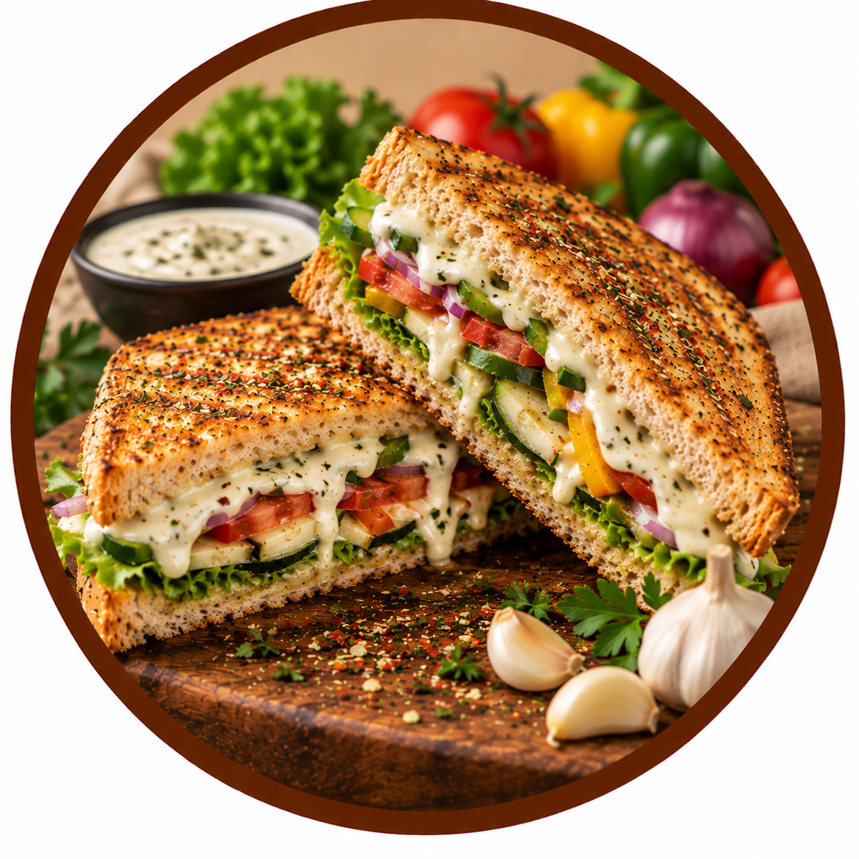 Garlic Ranch Sandwich-Veg